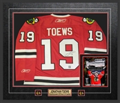 Jonathan Toews - Signed & Framed Chicago Blackhawks 2015 Stanley Cup Champions Jersey