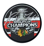 Andrew Ladd - Signed Chicago Blackhawks 2010 Stanley Cup Champions Puck