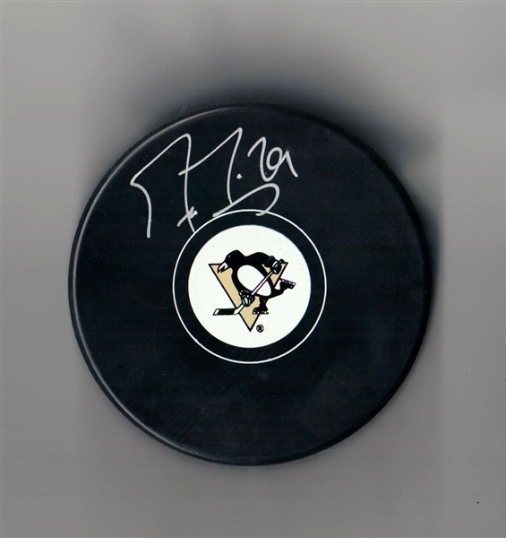 Marc-Andre Fleury - Signed Pittsburgh Penguins Autograph Series Puck 