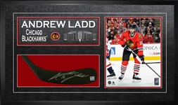 Andrew Ladd - Signed & Framed Stickblade - Featuring 8x10" Chicago Blackhawks