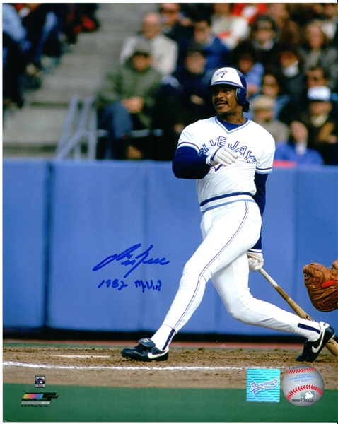 George Bell - Signed 8x10" Toronto Blue Jays Swing 1987 MVP 