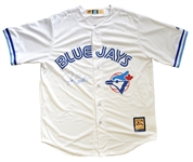 Joe Carter - Signed Toronto Blue Jays White Majestic Jersey 