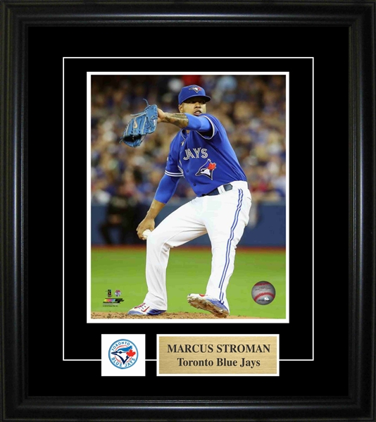 Marcus Stroman - Framed 8x10" Pin & Plate Toronto Blue Jays Action