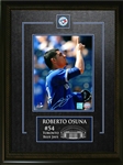 Roberto Osuna - Signed & Framed 8x10" Etched Mat Toronto Blue Jays Blue Pointing 