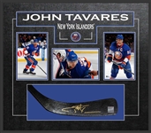John Tavares - Signed & Framed Stickblade NYI - with 3 4x6" Photos