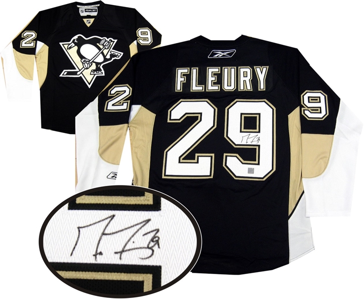 Marc Andre Fleury  - Signed Pittsburgh Penguins Jersey - Black