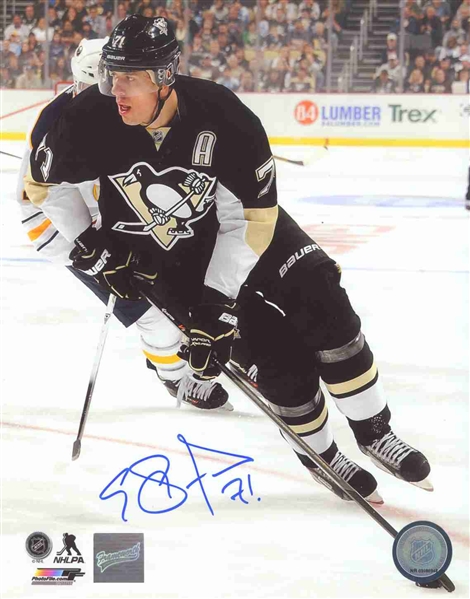 Evgeni Malkin - Signed 8x10" Unframed Pittsburgh Penguins Black Skating Photo