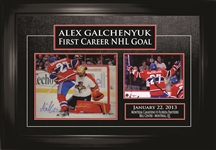 Alex Galchenyuk - Signed & Framed 8x10" Featuring 5x7" Photo Canadiens 1st NHL Goal