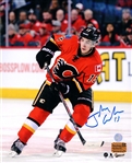 Johnny Gaudreau - Signed & Framed 8x10" Flames Red Action