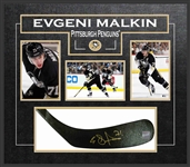 Evgeni Malkin - Signed & Framed Pittsburgh Penguins Stick Blade - Featuring Pens Photo Collection 