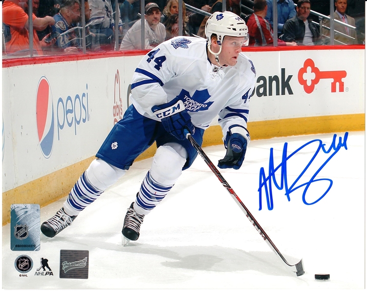 Morgan Rielly - Signed 8x10" Unframed Toronto Maple Leafs White Skating Photo