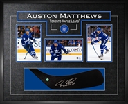 Auston Matthews - Signed & Framed Toronto Maple Leafs Stickblade Featuring Leafs Photo Collection