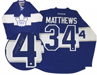Auston Matthews - Signed Toronto Maple Leafs Blue Centennial Game Jersey