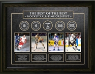 Best of the Best - Framed Gordie Howe & Bobby Orr & Wayne Gretzky & Mario Lemieux