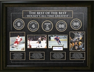 Best of the Best Framed - Signed By Gordie Howe, Bobby Orr, Wayne Gretzky, & Mario Lemieux