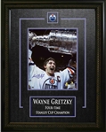 Wayne Gretzky - Signed & Framed 8x10" Etched Mat Edmonton Oilers Stanley Cup