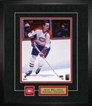 Jean Beliveau - Framed 13x15 Photo and Logo Montreal Canadiens