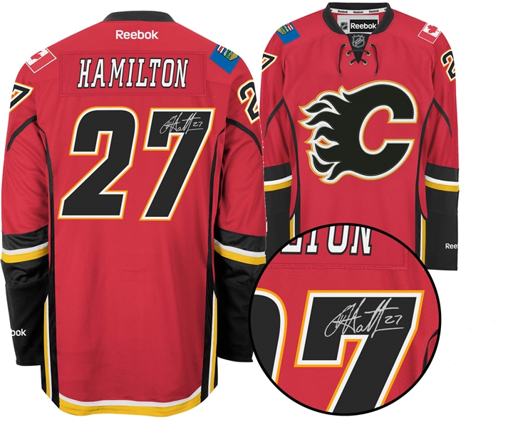 Dougie Hamilton - Signed Jersey Replica Flames Red