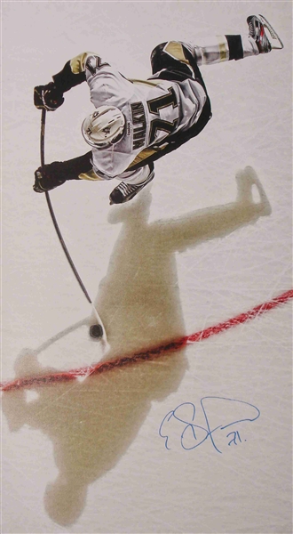 Evgeni Malkin - Signed 14x28 Canvas Penguins Overhead Shadow-V
