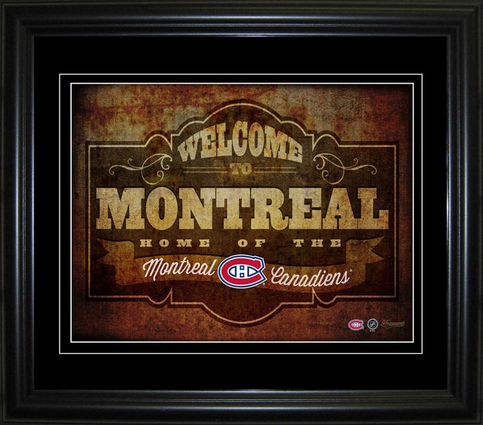 Montreal Canadiens - Framed City Welcome Sign