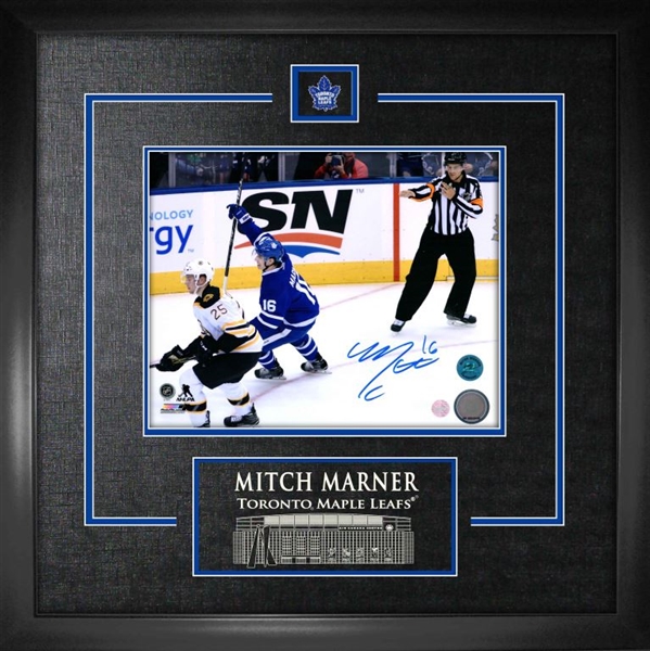 Mitch Marner - Signed 8x10 Etched Mat only Scoring-H