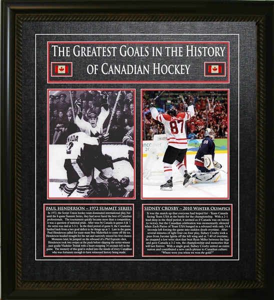 Sidney Crosby & Paul Henderson - Framed Greatest Goal Collage