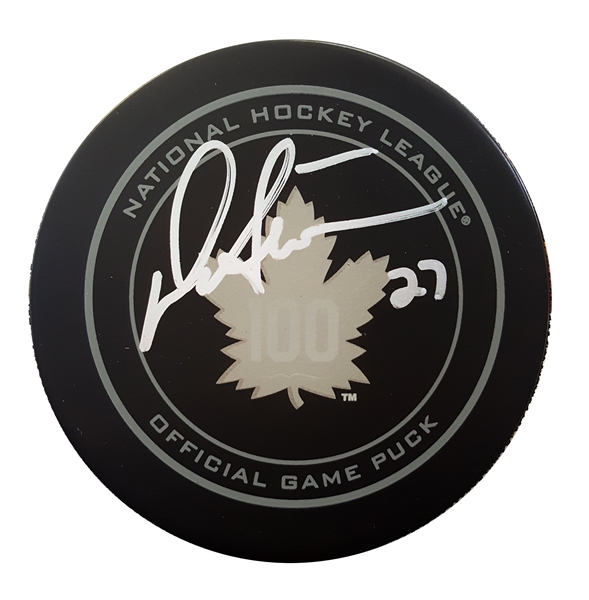 Darryl Sittler - Signed Puck Maple Leafs 100th Anniversary