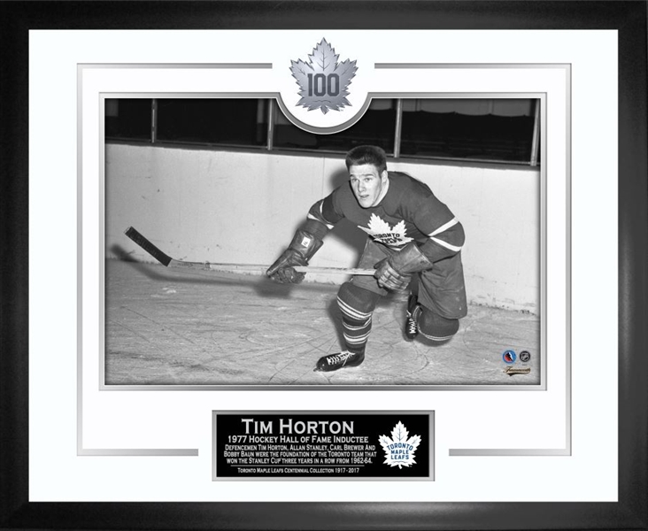 Tim Horton - Framed Toronto Maple Leafs 100th Anniversary