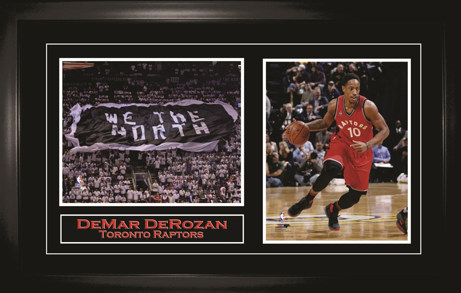 DeMar DeRozan - Framed Double 8x10" Toronto Raptors w/We The North 8x10