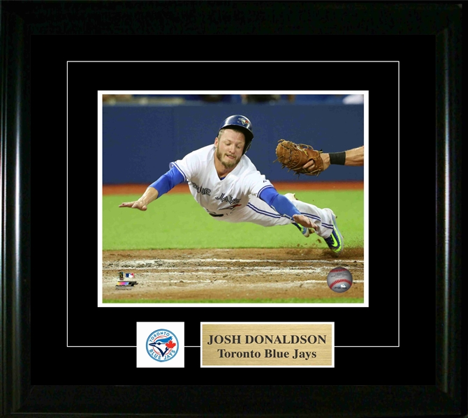 Josh Donaldson - 8x10 Pin and Plate Blue Jays Diving-H