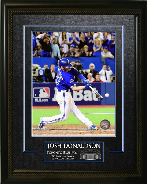 Josh Donaldson - Framed 16x20 Etched Mat Toronto Blue Jays Action-V