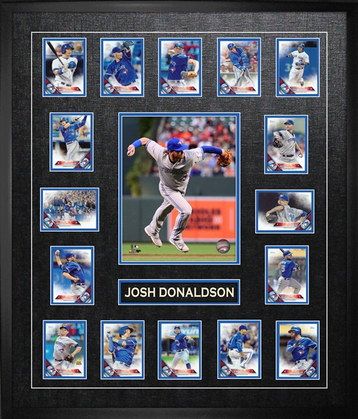 Josh Donaldson - Framed 8x10 & Card Set Blue Jays Action