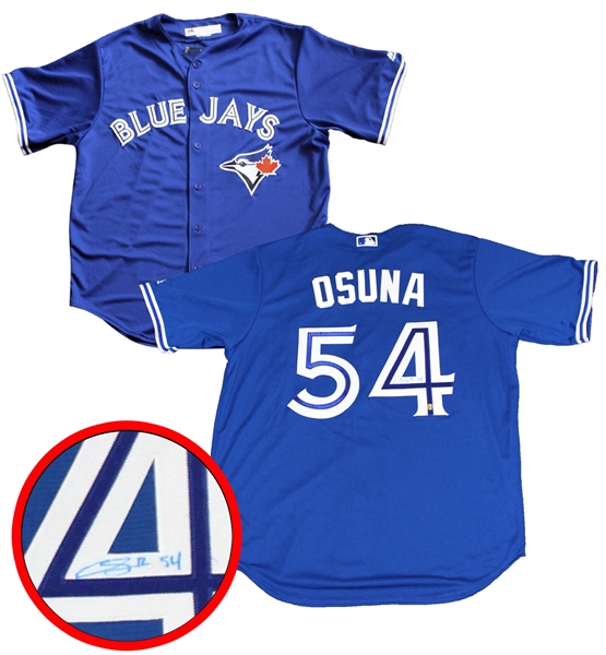 Roberto Osuna Fan Package - Roberto Osuna Signed Toronto Blue Jays Blue Jersey & Roberto Osuna Signed Baseball