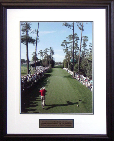 Arnold Palmer - Framed 16x20 Plate Golf Teeing Off 04