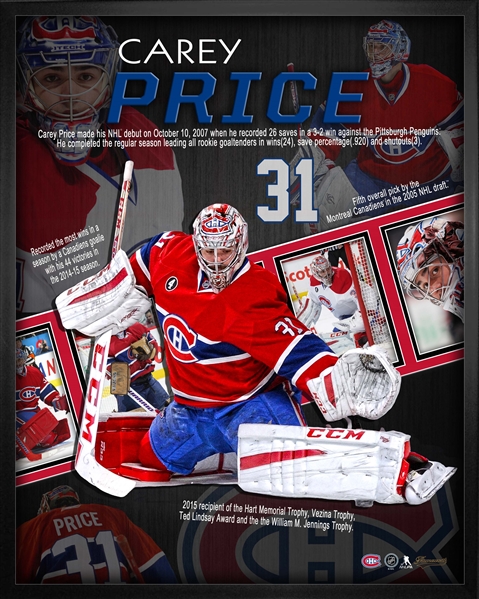 Carey Price - Framed 16x20 Career Collage Canadiens