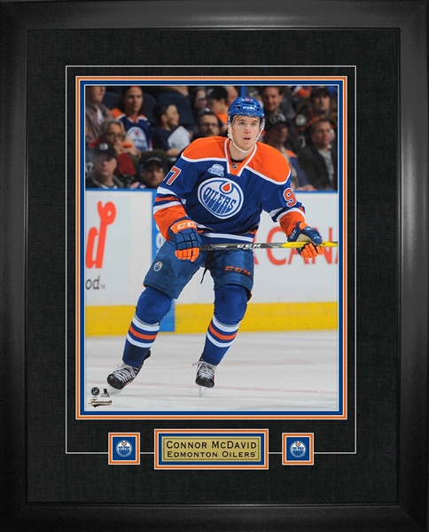 Connor McDavid - 22x28 Photo and Logo Frame Oilers