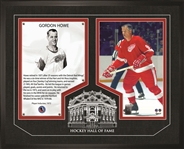 Gordie Howe - Framed HHOF Glass Detroit Red Wings
