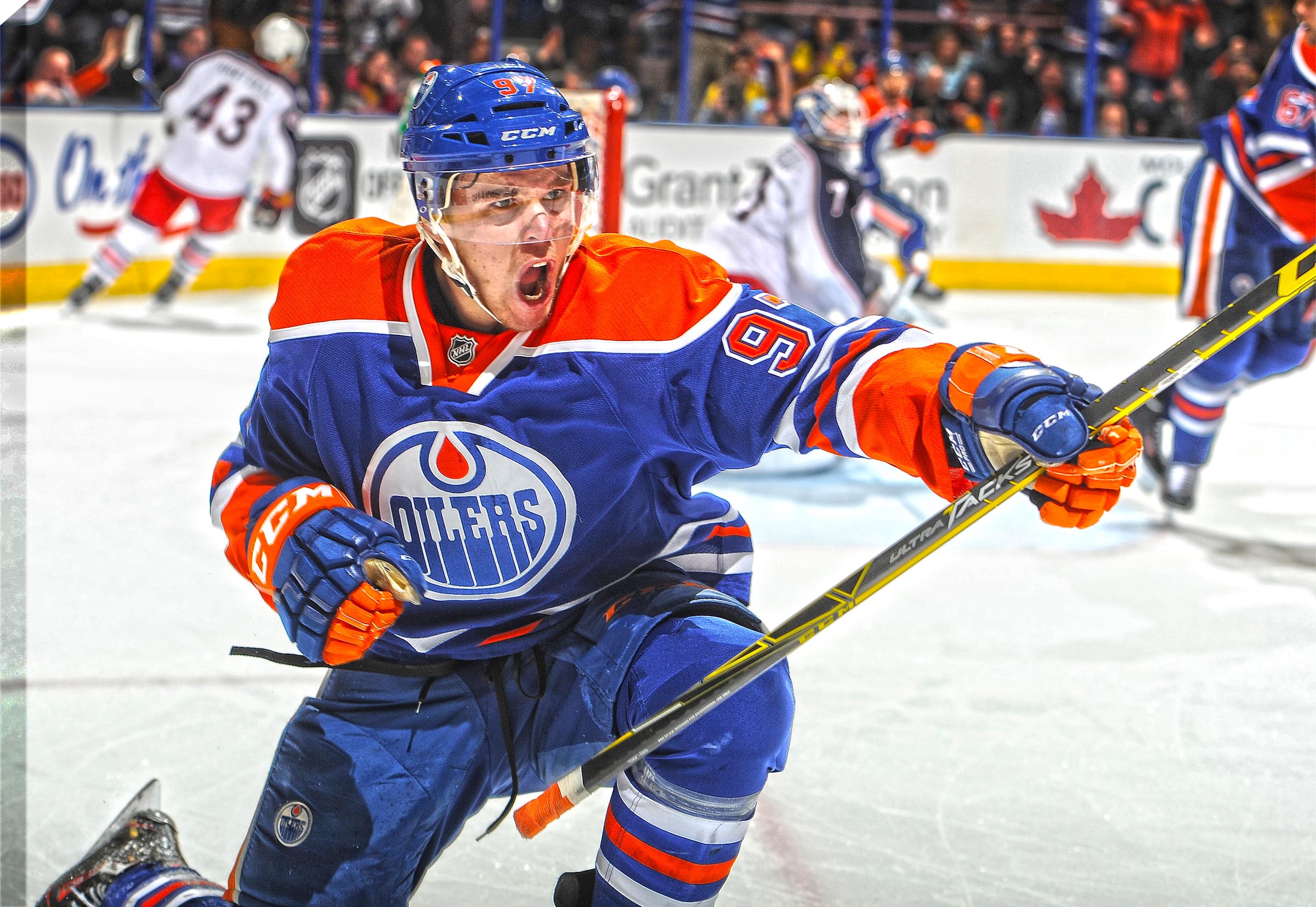 lot-detail-connor-mcdavid-20x29-canvas-1st-game-back-goal