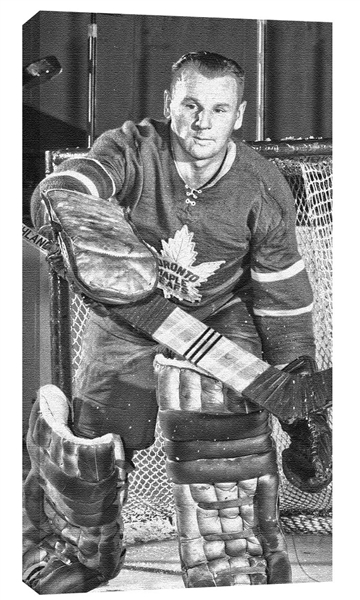 Johnny Bower - 14x28" Canvas Toronto Maple Leafs