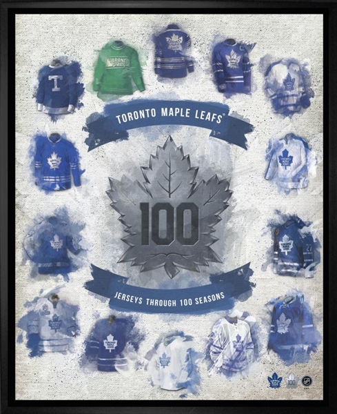 Toronto Maple Leafs - Framed 16x20" 100th Anniversary canvas