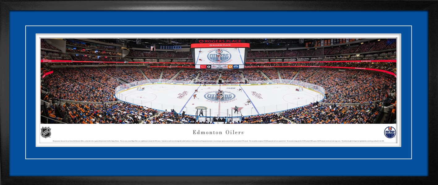 Edmonton Oilers - Framed Panorama Rogers Place Opening Game