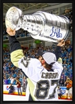 Sidney Crosby - Signed & Framed 20x29 Pittsburgh Penguins 2016 Stanley Cup Canvas Backview