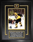 Sidney Crosby - Signed & Framed 8x10" Etched Mat Penguins 2017 Stadium Series Scoring