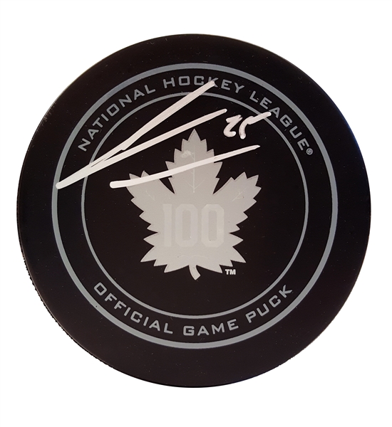 James Van Riemsdyk - Signed Puck Maple Toronto Maple Leafs 100th Anniversary