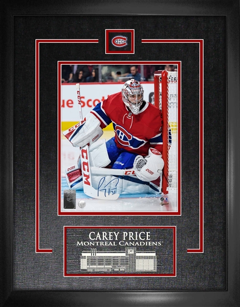 Carey Price - Signed & Framed 8x10 Etched Mat Canadiens Looking Left-V