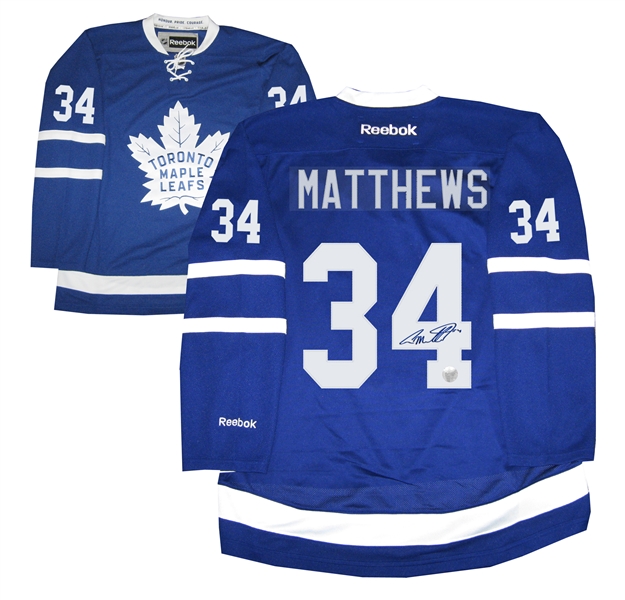 Auston Matthews - Signed Jersey Replica Leafs Blue 2016-17