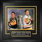 Sidney Crosby & Evgeni Malkin - Dual-Signed & Framed 16x20" Etched Mat Back to Back Champions