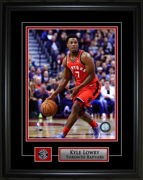 Kyle Lowry 8x10 Framed Photo with Toronto Raptors Pin and Plate…