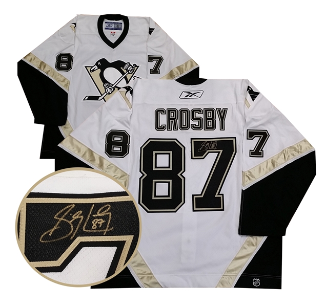 Sidney Crosby - Signed Jersey Pro Penguins White Rookie Year Model