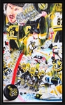 Sidney Crosby - Signed & Framed 16x26" Canvas - 2017 Stanley Cup Collage by David Arrigo Limited Edition of 187